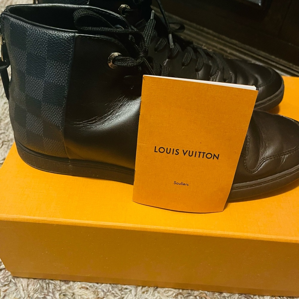 Mens Authentic Louis Vuitton high top sneakers
